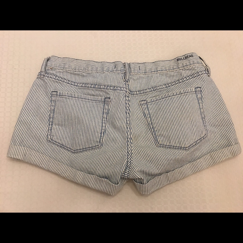 Bull Head Pinstriped Shorts